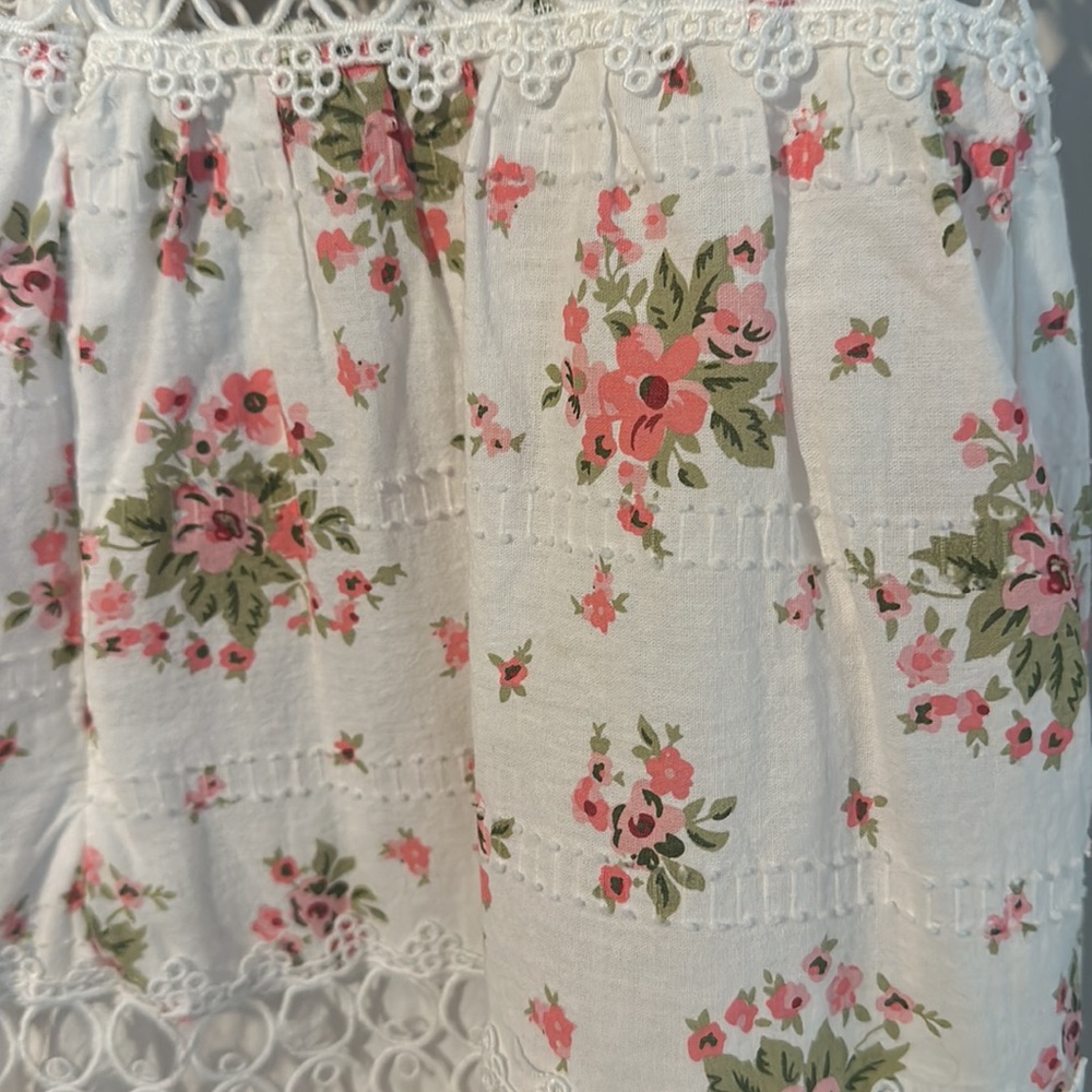 Altar’d State Graciela Floral Bohemian Lace Ruffle Maxi Dress women size XS - Picture 10 of 10